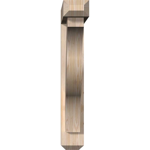 Funston Craftsman Smooth Bracket W/ Offset Brace, Douglas Fir, 5 1/2W X 30D X 34H